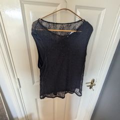 Navy lace Top