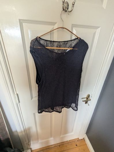 Navy lace Top