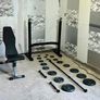 Adjustable Rack Bench Cast Iron Weights Barbell Dumbbells Image 4