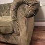 3 seater + 2 seater & ottoman green velvet Image 7