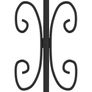 Fence Gate with Spear Top Black 305x150 cm Image 5