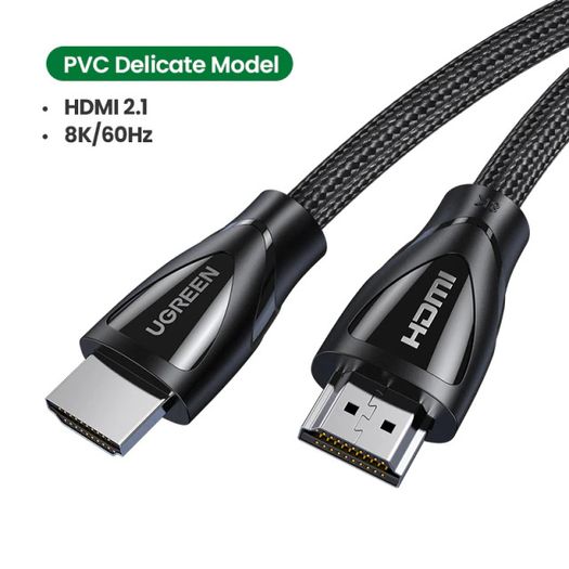 Ugreen 3M HDMI 2.1 UHD/3D 8K (7680x4320@60Hz) 48Gbps Ultra High Speed Cotton Braided (Nickel-Plated) Cable (Brand New/Warranty)