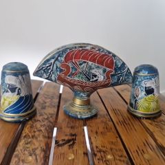 Salt and pepper shaker with matching napkin holder