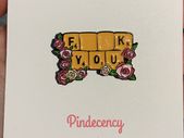 Eff You cheeky and pretty enamel pin!