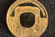 100th anniversary of the moon landing. Commerative coin.