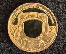 100th anniversary of the moon landing. Commerative coin.
