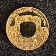 100th anniversary of the moon landing. Commerative coin.