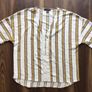 Women's V-neck blouse featuring a vertical striped pattern: Size 12 Image 2