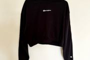 Champion cropped black sweatshirt
