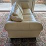 Cream leather sofa Image 4