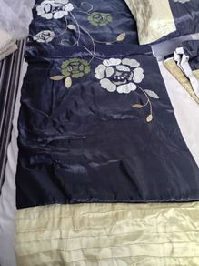 Beautiful Bed runner Pillow Cases and Cushion Black and lime green/Lemon