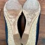 LK Bennett Eevi Navy Patent Espadrille Wedges Image 6