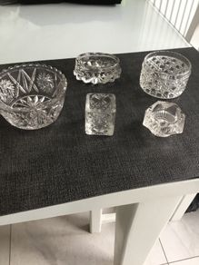 Vintage cut glass dishes