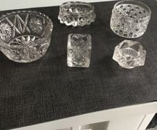 Vintage cut glass dishes