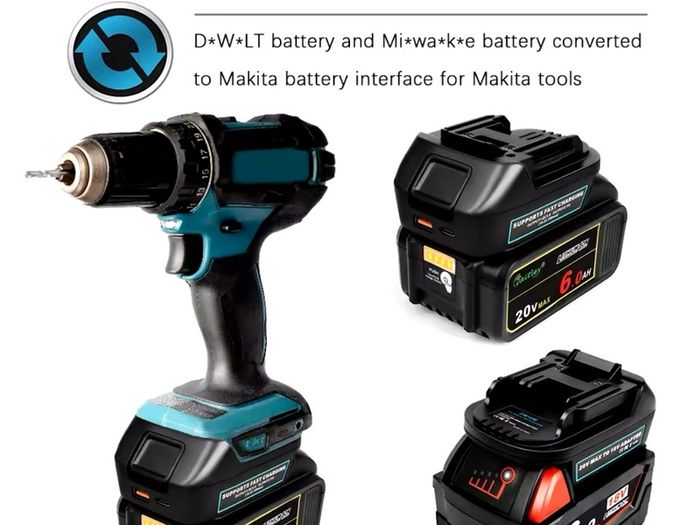 Battery Adapter Compatible with DEWALT or Milwaukee conversion to Makita Batteries MAKITA Power Tool Accessories Replaces