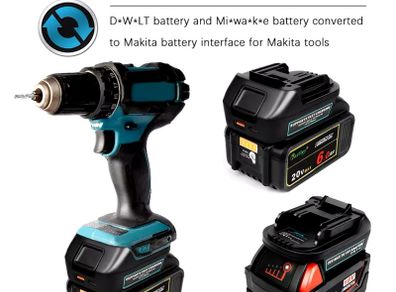 Battery Adapter Compatible with DEWALT or Milwaukee conversion to Makita Batteries MAKITA Power Tool Accessories Replaces