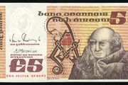 IRELAND - 5 Pounds Punt Banknote 07.05.1993 P-71e Central Bank of Ireland (AU)