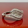 Diamonds Beautiful White Diamond Ring in Rhodium Overlay Sterling Silver Image 4