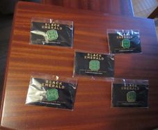 New X 5 Black Emerald Whiskey Badges price is for the set