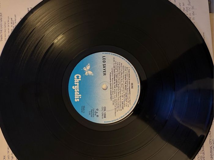 Leo Sayer Here Original 1979 Irish Vinyl LP and Lyric Insert