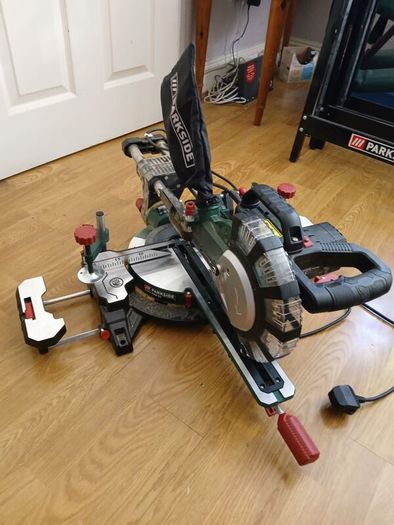 Parkside sliding compound mitre saw.