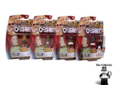 WWE Ooshies Full Set 4 Packs With 4 Figures In Each Pack Plus 1 Glow In Dark And 1 Blind In Each Box All Brand New Sealed