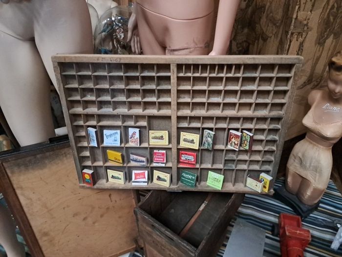 Vintage Wooden Printers Tray