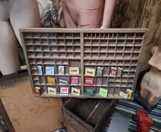 Vintage Wooden Printers Tray