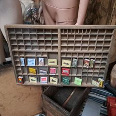 Vintage Wooden Printers Tray