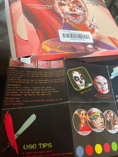 Fab Face & Body Painting Kit plus full instructions