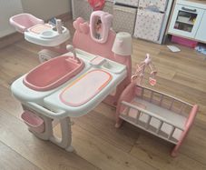 dolls crib bath and highchair