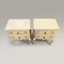 Pair of Vintage French Crackle-Glaze Bedside Tables Image 5
