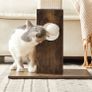 High Quality  Cat scratching post, scratching column, scratching trunk made of natural sisal rope, scratching post with plush toy ball, scratch protection for furniture, 73 cm high, vintage brown Image 3