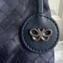 Blue Bottega Veneta Intrecciolusion Nylon Cosmetic Bag Image 2