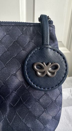 Blue Bottega Veneta Intrecciolusion Nylon Cosmetic Bag