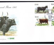 1987 Ireland Fauna & Flora Cattle Commemorative Stamps An Post First Day Cover (FDC)