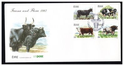 1987 Ireland Fauna & Flora Cattle Commemorative Stamps An Post First Day Cover (FDC)