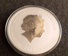 Australia 2 Dollars 2009 Year of the Ox Silver Coin 2 oz