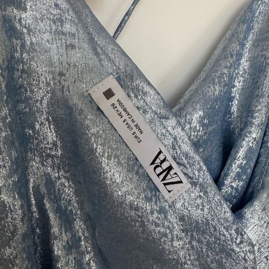 Zara metallic mini dress S