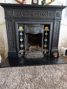 Fireplace width of mantle 4ft5 inches width of base of fireplace 4ft 3 inches