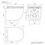 Wall-hung ceramic toilet,  long, rimless with soft-close Image 2