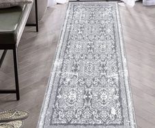 SALE | Carpet Runner Rugs for Hallway Super Soft Boho Area Rug Extra Long Non Slip Stair Runner Machine Washable Kitchen Floor Rug for Living Room Entryway Laundry Room Balcony (60 x 180 cm, Grey)