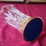 Vintage Killarney Crystal Cut Crystal Glass 8 Inch Tall Octagonal Large Flared Shaped Vase With 24 carat Gold Finishing Round Base Made In Ireland Image 8