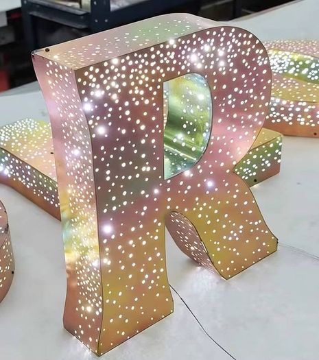 Starry Sky LED Letters - Custom 3D Perforated Logo Signage