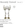 Vintage Bronze and Porcelain Floor Candleholders Image 7