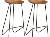 main image for ad Bar Stools 2 pcs Solid Acacia Wood