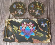 Handmade Epoxy Resin Tray Set