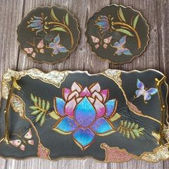 Handmade Epoxy Resin Tray Set