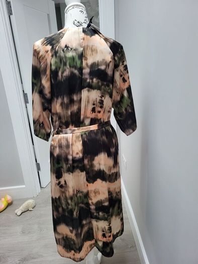brown & green tones dress - reduced