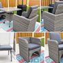 Grey Rattan 2-4 Seat Dining Set Image 2